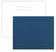 Navy Classic Monogram Frame Folded Note Cards - Embossed Image 2 of 3